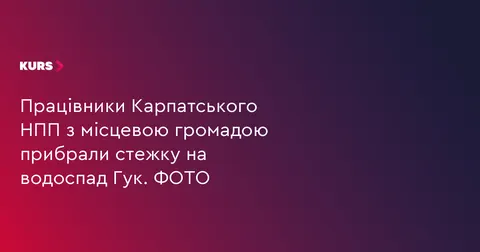 Волонтери прибрали стежку до водоспаду Гук у Карпатах