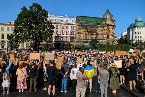 У Львові під час акції за Федорова затримали чоловіка з ножем
