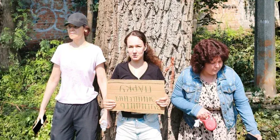 У Києві протестують проти вирубки парку на Теремках через будівництво тепломережі