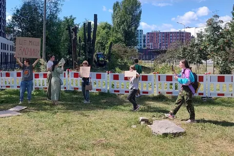 У Києві протестують проти вирубки 600 дерев у парку на Теремках