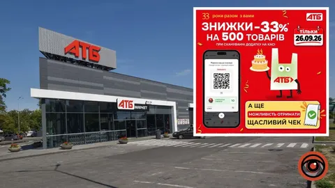 «АТБ» святкує 33 роки: акція «Щасливий чек» і знижки до 33%